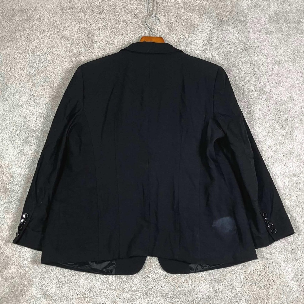 Vintage Talbots Woman Petites 14W Black Wool Blazer Italian Fabric Made in Japan - Picture 7 of 14